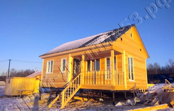 1 Брусовой дом ОД-6, 6×8, 48 м², Московская область, ДНТ «Рыбацкая Деревня» (4)